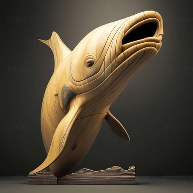 3D модель Знаменитое животное кит пятьдесят два герца (STL)